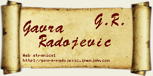 Gavra Radojević vizit kartica